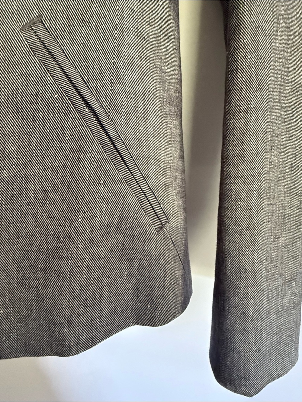 NWT Banana Republic Gray Open Front Blazer Petite 4P Work Career Jacket - Picture 7 of 7
